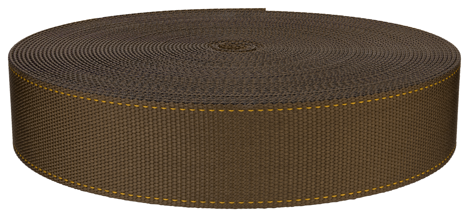 1 3/4 inch Berry Compliant Coyote Tan with Yellow Stripes Heavy Nylon Webbing Closeout, 50 Yards - image 1 of 1