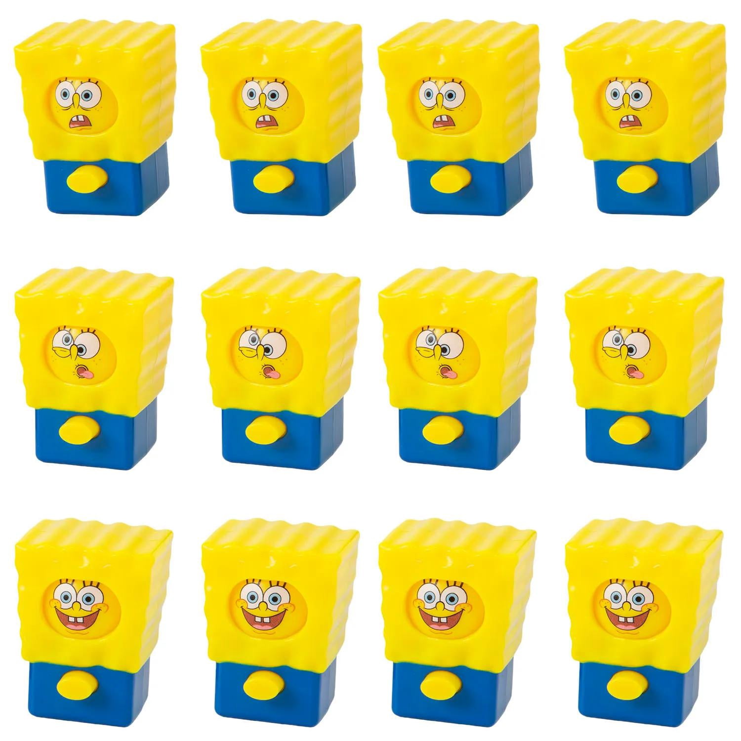 1 3/4" x 2 1/2" SpongeBob SquarePants Plastic Clicker Spinner Toys – 12 Pc.