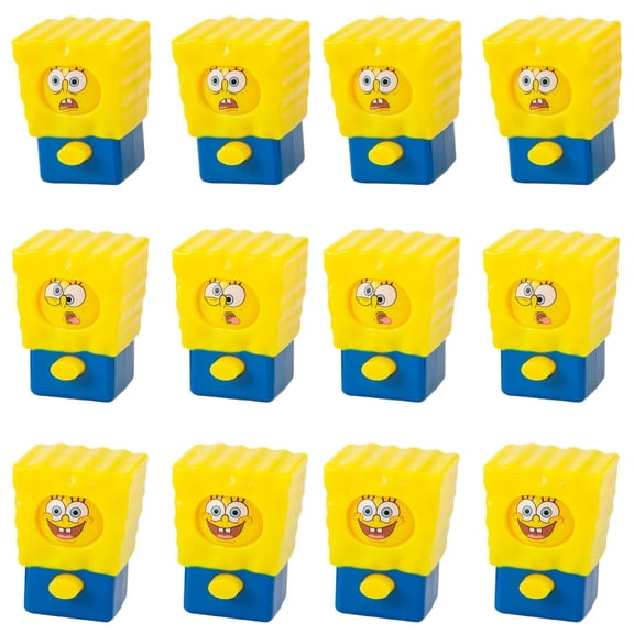 1 3/4" x 2 1/2" SpongeBob SquarePants Plastic Clicker Spinner Toys  12 Pc.