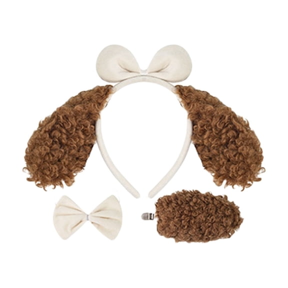 Animal Cosplay Costumes Dog Ear Headband Tutus Tail for Halloween Cosplay Party
