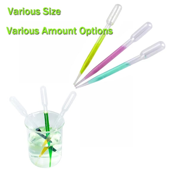 1/3/5/7/10ml Transfer Pipettes, Plastic Graduated Pipettes for Essential Oils, Disposable Liquid Pipettes