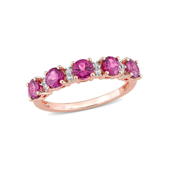 Everly Women's Rhodolite and Topaz Sterling Silver Ring