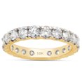 thumbnail image 1 of 1 3/5 ct. t.w Round Cut Lab Created Moissanite Diamond Full Eternity Stackable Wedding Band Ring For Women In 10K Solid Yellow Gold (G-H Color, VVS1 Clarity, 1.60 Cttw)-9.5, 1 of 7