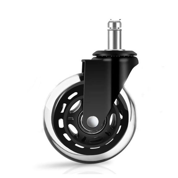 1/3/5PCS Office Chair Caster Wheels 3 Inch Swivel Rubber Caster Wheels Replacement Soft Safe Rollers Furniture Hardware ,Quiet and Smooth