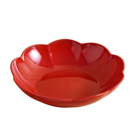 1/3/5Pcs Round Serving Tray Platter,Red Fruit Plate and Snack Dishes for Living Room Coffee Table,Home Hospitality,Neighbor Treats,and Party Gatherings