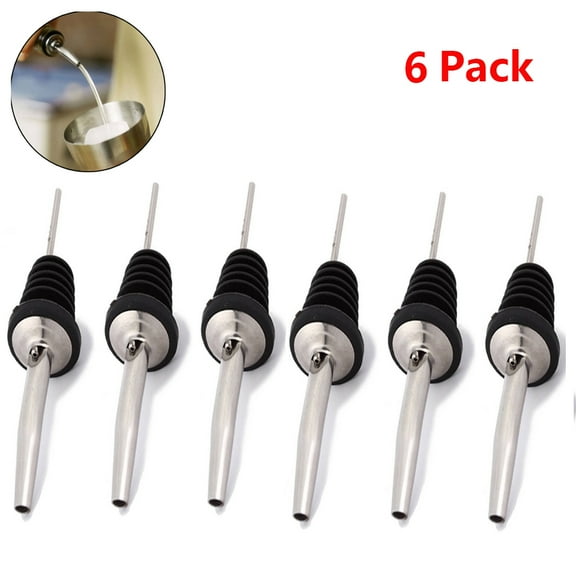 1/3/6 Pack Wine Pourer Stainless Steel Olive Oil Dispenser Spout Bottle Pourers