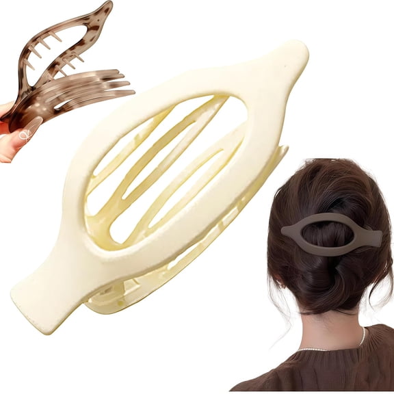 1/3/6PCS Flat Hair Clips Assortment for Women, Includes Small & Large Flat Claw Clips, Snap Barrettes for Thin and Thick Hair, All Day Hold Hair Accessories Kit for Women Girls