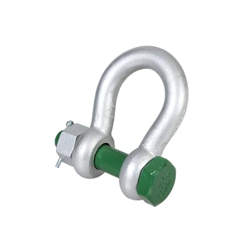 1-3/8" 13-1/2mt G-4163 Galvanized Bolt Type  Shackle #GPGHMB35 GREEN PIN