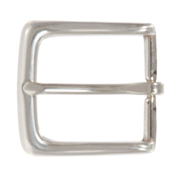 1 3/8" (35 mm) Silver Tone Rectangular Single Prong Belt Buckle
