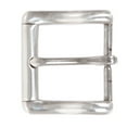 thumbnail image 1 of 1 3/8" (35 mm) Single Prong Silver Tone Rectangular Belt Buckle, 1 of 2
