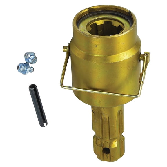 OEM Grade PTO Over Running Coupler Compatible with John Deere Massey Ferguson Ford New Holland Kubota Tractors 1 3/8 Inch 6 Spline Female Male 540 RPM Up to 75HP Replaces C660F 48A26