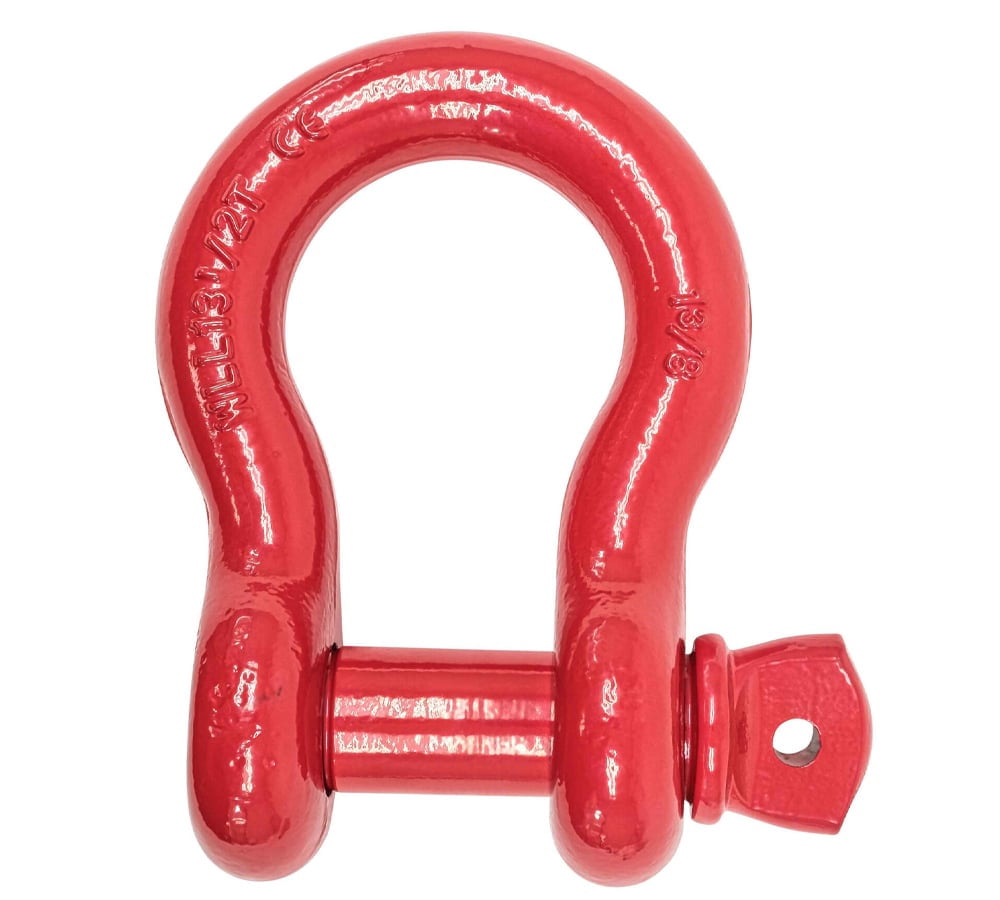 1-3/8" Anchor Shackle Forged Carbon Steel w/ Alloy Screw Pin Load Limit # 13.5 Tons (27,000 lbs) | Double Rust Protection Heavy Duty D Ring Shackle for Towing, Rigging & Vehicle Recovery