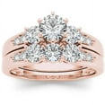 thumbnail image 1 of 1-3/8 Carat T.W. Diamond Three-Stone 14kt Rose Gold Engagement Ring Set, 1 of 5