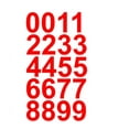 thumbnail image 1 of 1 3/8" Inch Premium Reflective Mailbox Number Vinyl Decal Sticker Sheet (Red) | Waterproof and Fade-Resistant | Easy to Install Adhesive Vinyl | Home, Apartment, Condo or Business by CustomDecal US, 1 of 1