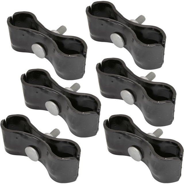 13/8" Silver Galvanized Steel Temporary Fence Panel Clamp Set with