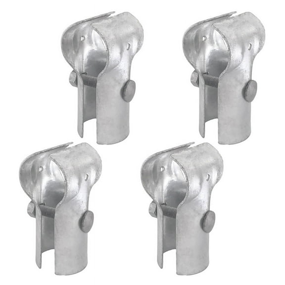 1-3/8In X 1-3/8In End Rail T Clamp, Galvanized Steel Chain Link Fence T Clamp, End Rail Clamp for 1-3/8In OD Pipe 4 Pack