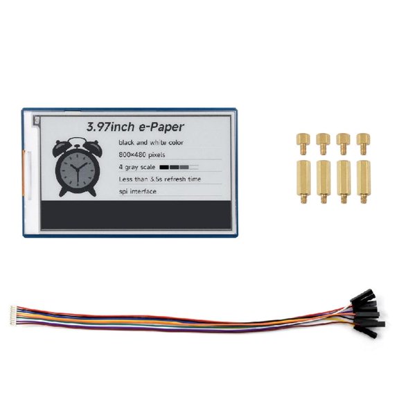 1. 3.97in E Paper Display Module HAT+ 4 Gray Scale & Low Power For Industrial Tools