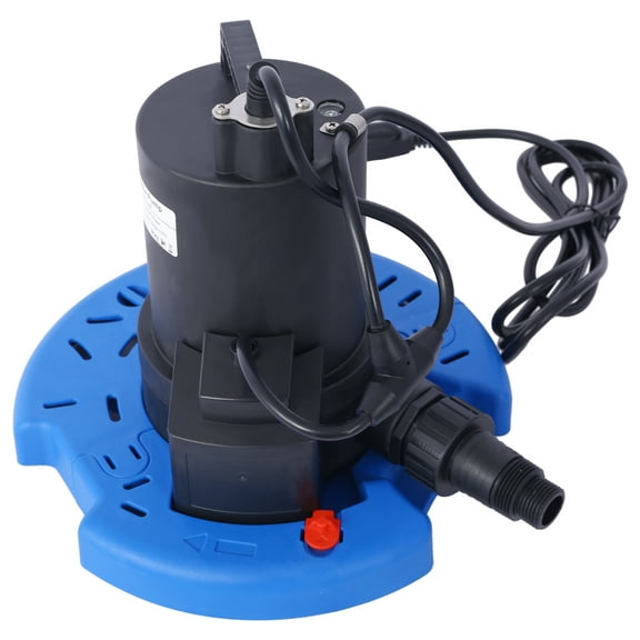 1/3 Automatic Swimming Pool Cover Pump 120 V Submersible with 3/4 Check Adapter 2500 GPH Water Removal for Pool, Hot Tubs, Rooftops, Water Beds and more