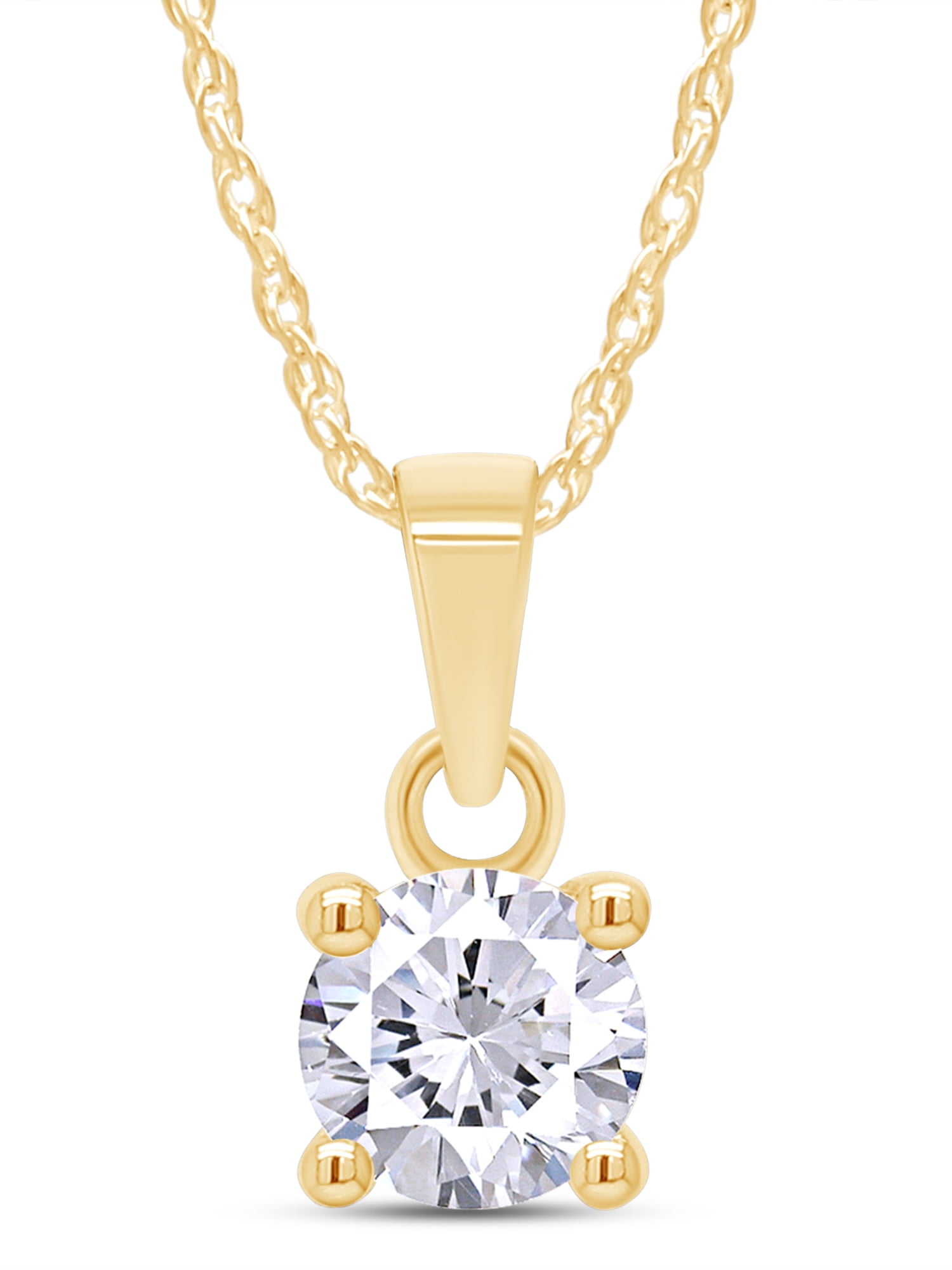 1 3 CT TW Lab Grown Diamond Pendant Necklace For Women Sparkling