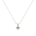 thumbnail image 1 of 1/3 CT TW Princess Cut Kite Diamond Pendant Necklace for Women 14K White Gold (G, I1), 1 of 4