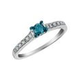 thumbnail image 1 of 1/3 Carat (Ctw) Blue & White Diamond Ring in Sterling Silver, 1 of 4