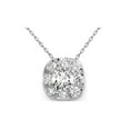 thumbnail image 1 of 1/3 Carat (Ctw H-I, SI1-SI2) Lab-Grown Diamond Solitaire Halo Pendant Necklace in 14K White Gold with Chain for Women, 1 of 5
