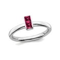 thumbnail image 1 of 1/3 Carat (Ctw) Princess Cut Lab Created Ruby Ring in Sterling Silver for Women, 1 of 6