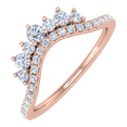 thumbnail image 1 of 1/3 Carat Diamond Anniversary Ring Enhancer in 14K Rose Gold( Ring Size 7) (SI1-SI2 Clarity) - IGI Certified, 1 of 7
