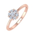 thumbnail image 1 of 1/3 Carat Diamond Cluster Engagement Ring Band in 14K Rose Gold (Ring Size 10) (I1-I2 Clarity), 1 of 4