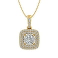 thumbnail image 1 of 1/3 Carat Diamond Cushion Shaped Pendant Necklace in 14K Yellow Gold (Silver Chain Included) (I1-I2 Clarity), 1 of 3