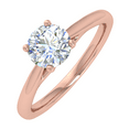 thumbnail image 1 of 1/3 Carat Diamond Engagement Ring in 14K Rose Gold (Ring Size 7.25), 1 of 4