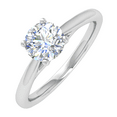 thumbnail image 1 of 1/3 Carat Diamond Engagement Ring in 14K White Gold (Ring Size 6.75), 1 of 5
