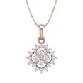thumbnail image 1 of 1/3 Carat Diamond Fashion Pendant Necklace in 14K Rose Gold (Silver Chain Included) - IGI Certified (SI1-SI2 Clarity), 1 of 5