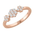 thumbnail image 1 of 1/3 Carat Diamond Floral Cluster Ring in 14K Rose Gold (Ring Size 7.75) (SI1-SI2 Clarity), 1 of 4