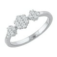 thumbnail image 1 of 1/3 Carat Diamond Floral Cluster Ring in 14K White Gold (Ring Size 5) (SI1-SI2 Clarity), 1 of 1