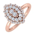 thumbnail image 1 of 1/3 Carat Diamond Marquise-Shaped Ring in 14K Rose Gold (Ring Size 10.75) (I1-I2 Clarity) - IGI Certified, 1 of 7