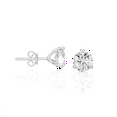 thumbnail image 1 of 1/3 Carat Diamond Round Stud Earrings for Women in 14k White Gold (F-G, SI2-I1, cttw) 3-Prong Martini Setting and Push Back by Privosa Fine Jewelry, 1 of 4
