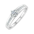 thumbnail image 1 of 1/3 Carat Diamond Solitaire Engagement Ring Band in 14K White Gold (Ring Size 8.75), 1 of 5