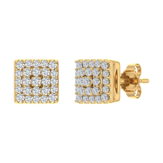 1/3 Carat Diamond Stud Earrings in 14K Yellow Gold (SI1-SI2 Clarity)