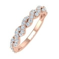 thumbnail image 1 of 1/3 Carat Diamond Twisted Wedding Band Ring in 10K Rose Gold (Ring Size 8), 1 of 6