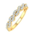 thumbnail image 1 of 1/3 Carat Diamond Twisted Wedding Band Ring in 10K Yellow Gold (Ring Size 7.75), 1 of 6