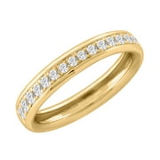 FINEROCK LLC 1/3 Carat Diamond Unisex Wedding Band Ring in 14K Yellow Gold (Ring Size 12.5)