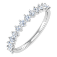 thumbnail image 1 of 1/3 Carat Diamond Wedding Band Ring in 14K White Gold(Ring Size 9.75) (SI1-SI2 Clarity) - IGI Certified, 1 of 7