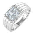 thumbnail image 1 of 1/3 Carat Men's Diamond Wedding Band Ring in 14K White Gold (Ring Size 13.25) (I1-I2 Clarity), 1 of 5