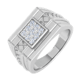 thumbnail image 1 of 1/3 Carat Men's Diamond Wedding Band Ring in 14K White Gold (Ring Size 9.75) (SI1-SI2 Clarity), 1 of 5