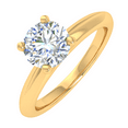 thumbnail image 1 of 1/3 Carat Prong Set Solitaire Diamond Engagement Ring Band in 14K Yellow Gold (Ring Size 8), 1 of 4