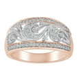 thumbnail image 1 of AFFY 1/3 Carat Round Cut White Natural Diamond Filigree Ring 10K Two Tone Gold (0.33 Cttw) Ring Size-7.5, 1 of 1