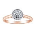 thumbnail image 1 of AFFY 1/3 Carat Round Cut White Natural Diamond Halo Cluster Engagement Ring In 14k Solid Rose Gold (0.33 Cttw) Ring Size-9, 1 of 1