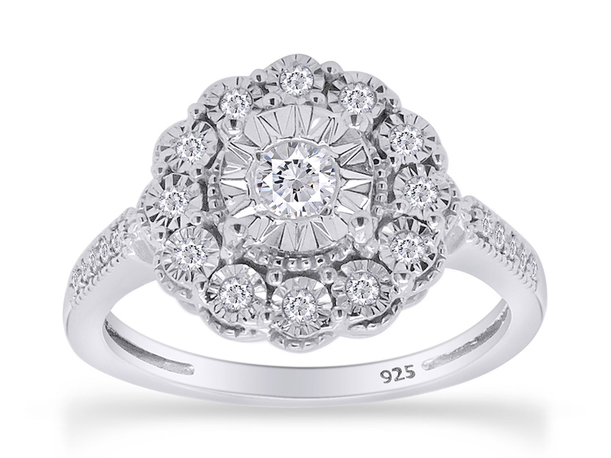 Flower Diamond Ring Adorned in 18k Rose gold – SANSA® Jewellery