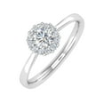 thumbnail image 1 of 1/3 Carat Round Diamond Engagement Ring in 10K White Gold (Ring Size 4.75), 1 of 5